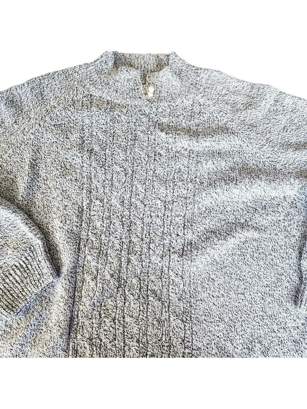 Rebecca Malone 2x plus size knit sweater mock neck braided design